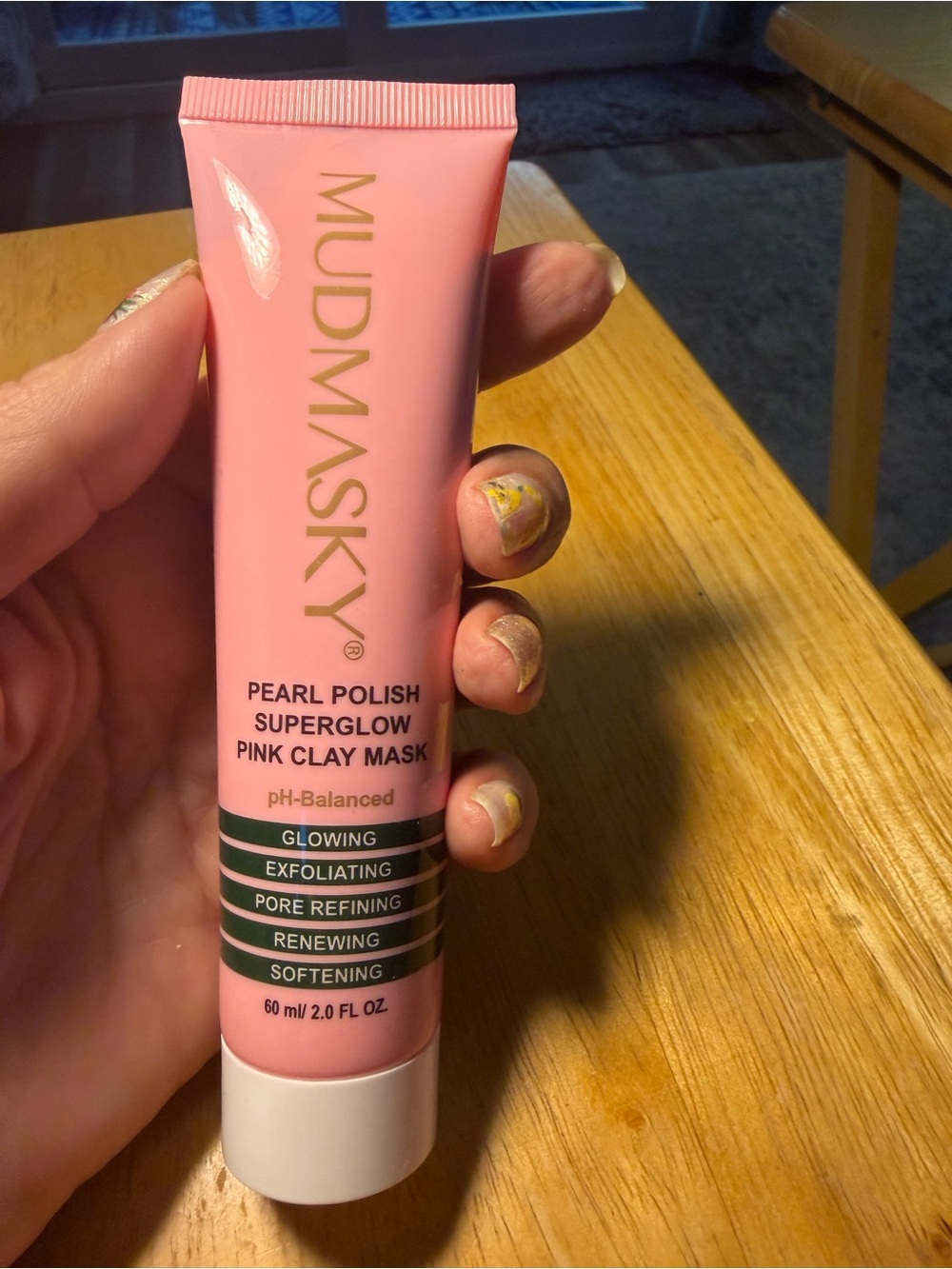 MUDMASKY Pink Clay Mask – Pearl Polish Superglow (Pink)